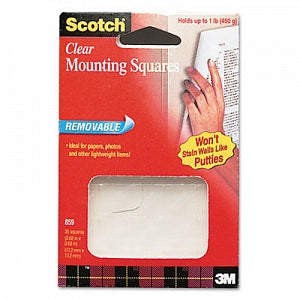 3M Scotch Clear 0.7 x 0.7 Removable Cubicle Mounting Square - Precut —  Grayline Medical